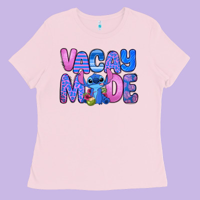 Vacay Mode Stitch Ladies Tee Designed By Zillion Design Studio