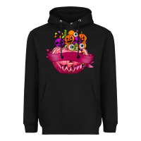 Black Personalized Girl Halloween Candy Heavyweight Hoodie - texasbilliewilder