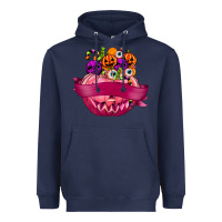Navy Personalized Girl Halloween Candy Heavyweight Hoodie - texasbilliewilder