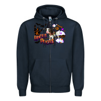 Navy Hocus Pocus Holstein Baby Zipper Hoodie - LillyAllenDesigns