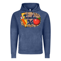 Vintage Denim teacher life background 3200x2400 Vintage Hoodie - AdoDesignShop
