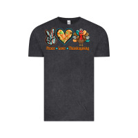 Vintage Black peace love thanksgiving Vintage Tee - BarkalooDesign