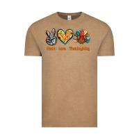 Vintage Coffee peace love thanksgiving Vintage Tee - BarkalooDesign