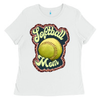 White softball mom Ladies Tee - JahusDesignShop