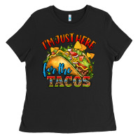Black im just here for the tacos Ladies Tee - CTS Tumbler Store
