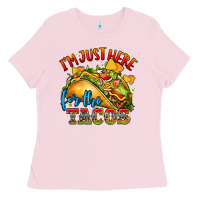 Bubblegum Pink im just here for the tacos Ladies Tee - CTS Tumbler Store