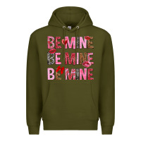 Army Green Be mine be mine be mine Valentine's Day Premium Hoodie - HowdyJamesFarm