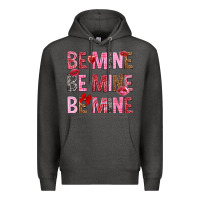 Charcoal Heather Be mine be mine be mine Valentine's Day Premium Hoodie - HowdyJamesFarm