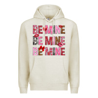 Oatmeal Heather Be mine be mine be mine Valentine's Day Premium Hoodie - HowdyJamesFarm