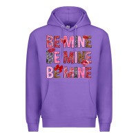 Purple Be mine be mine be mine Valentine's Day Premium Hoodie - HowdyJamesFarm
