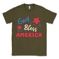 Army Green god bless america Classic Tee - MaliasSmallBusiness