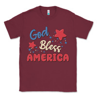 Burgundy god bless america Classic Tee - MaliasSmallBusiness