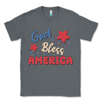 Charcoal Heather god bless america Classic Tee - MaliasSmallBusiness