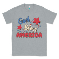 Heather Grey god bless america Classic Tee - MaliasSmallBusiness