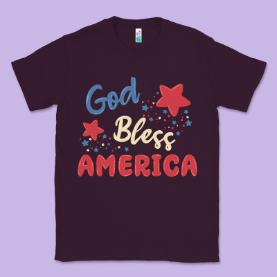 God Bless America Classic Tee Designed By Maliassmallbusiness