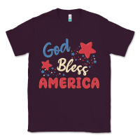 Plum god bless america Classic Tee - MaliasSmallBusiness
