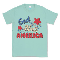 Seafoam god bless america Classic Tee - MaliasSmallBusiness