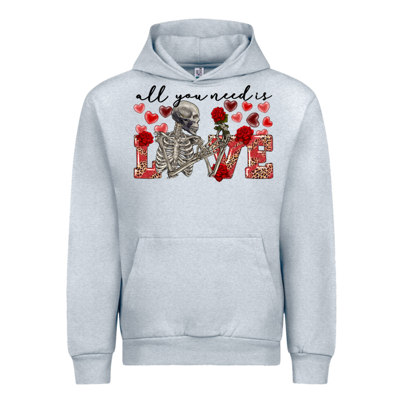 Skeleton All You Need Is Love Urban Hoodie by FaDigitalArtStudio | Teevron