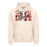 Sandshell Skeleton all you need is love Urban Hoodie - FaDigitalArtStudio