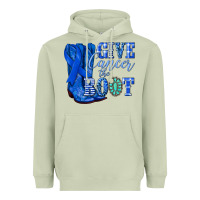 Matcha give cancer the boot colon cancer blue ribbon nca Heavyweight Hoodie - NancyCooperArtShop