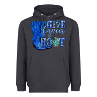 Smoke give cancer the boot colon cancer blue ribbon nca Heavyweight Hoodie - NancyCooperArtShop