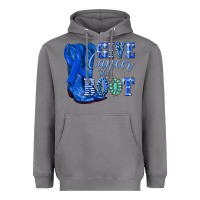 Storm give cancer the boot colon cancer blue ribbon nca Heavyweight Hoodie - NancyCooperArtShop