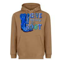 Toasted Coconut give cancer the boot colon cancer blue ribbon nca Heavyweight Hoodie - NancyCooperArtShop