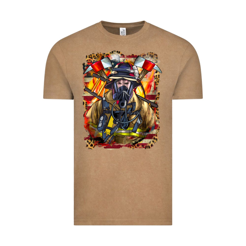Firefighter Axe And Ladder Vintage Tee by LillyAllenDesigns | Teevron