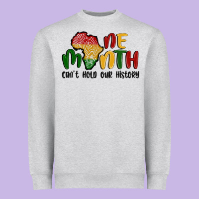 One Month Cant Hold Our History Heavyweight Sweatshirt Designed By Maliassmallbusiness