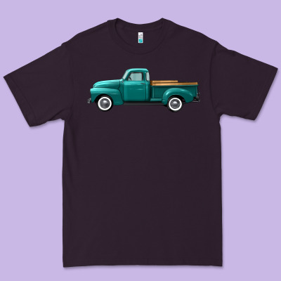 Western Truck Left Side View Premium Tee Designed By Fadigitalartstudio