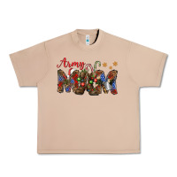 Burro Christmas Army Mom Urban Heavy Tee - NancyCooperArtShop