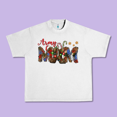 Christmas Army Mom Urban Heavy Tee Designed By Nancycooperartshop