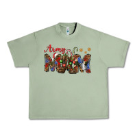 Oil Green Christmas Army Mom Urban Heavy Tee - NancyCooperArtShop