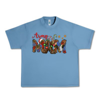 Pebble Blue Christmas Army Mom Urban Heavy Tee - NancyCooperArtShop