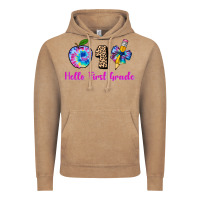Vintage Coffee hello first grade tie dye 3200x2400 Vintage Hoodie - AdoDesignShop