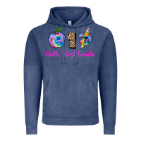 Vintage Denim hello first grade tie dye 3200x2400 Vintage Hoodie - AdoDesignShop