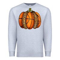 Heather Grey Basketball Pumpkin Premium Sweatshirt - texasbilliewilder