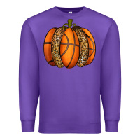 Purple Basketball Pumpkin Premium Sweatshirt - texasbilliewilder