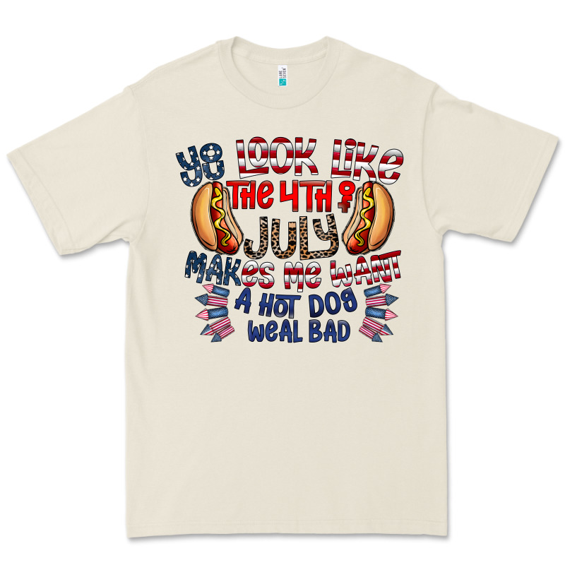 You Look Like The 4th Of July Makes Me Want A Hot Dog Weal Bad Premium Tee by CowhideDigitalArt | Teevron