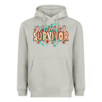 Moon Dust I am a survivor peach ribbon Heavyweight Hoodie - NancyCooperArtShop