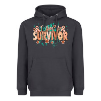 Smoke I am a survivor peach ribbon Heavyweight Hoodie - NancyCooperArtShop