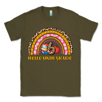 Army Green back to school rainbow hello sixth grade Classic Tee - AdoDesignShop