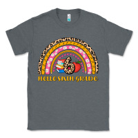Charcoal Heather back to school rainbow hello sixth grade Classic Tee - AdoDesignShop