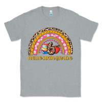 Heather Grey back to school rainbow hello sixth grade Classic Tee - AdoDesignShop