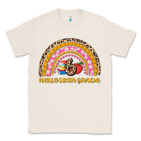 Natural back to school rainbow hello sixth grade Classic Tee - AdoDesignShop