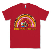 Red back to school rainbow hello sixth grade Classic Tee - AdoDesignShop