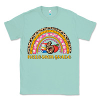 Seafoam back to school rainbow hello sixth grade Classic Tee - AdoDesignShop