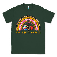 Sports Green back to school rainbow hello sixth grade Classic Tee - AdoDesignShop