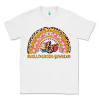 White back to school rainbow hello sixth grade Classic Tee - AdoDesignShop