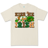 Bone kiss me i am irish  with lips and shamrocks Premium Tee - AdoDesignShop